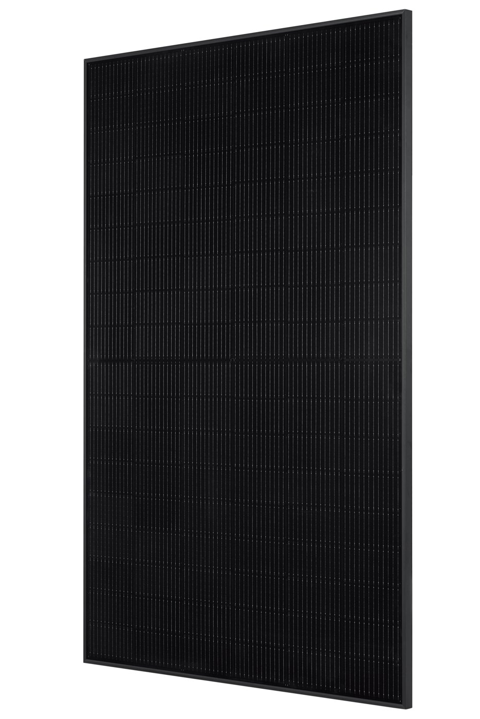 Q.TRON all-black solar panel by Qcells, angled view